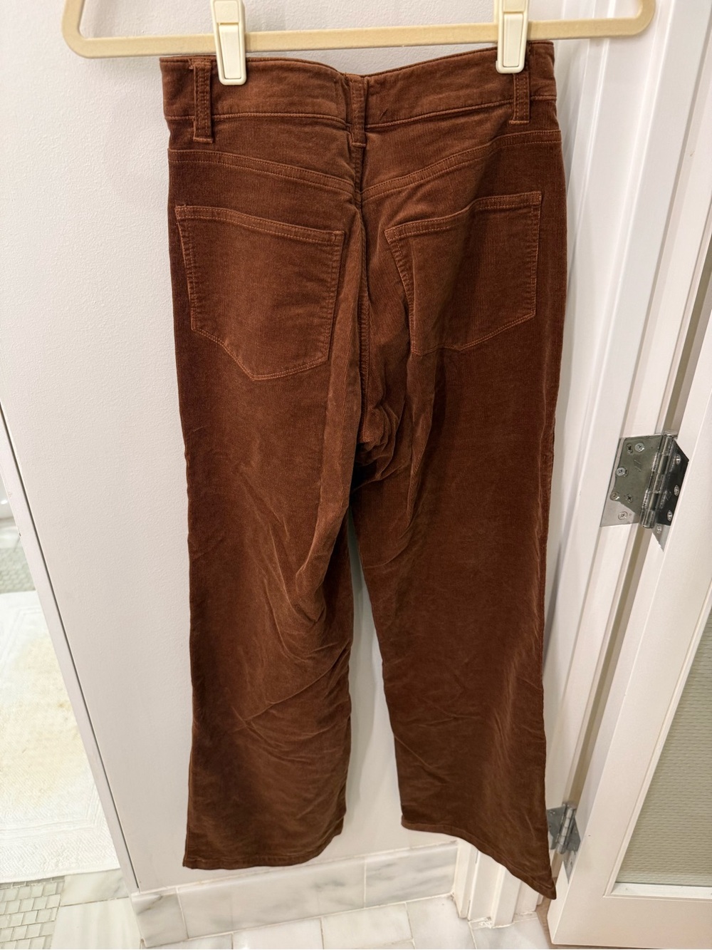 Paige Annessa High-Rise Wide-Leg Corduroy Jeans - Brown - Picture 8 of 8